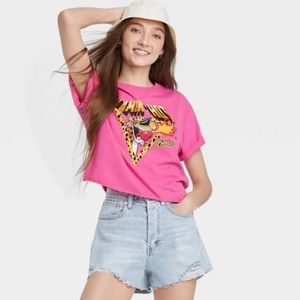 Women's Graphic T-shirt Size Plus 2XL Flaming Hot Cheetos Pink Short Sleeve
